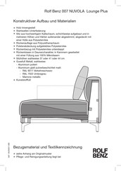 Rolf Benz 007 NUVOLA Lounge Plus Bedienungsanleitung