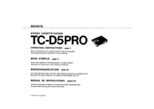 Sony TC-D5PRO Bedienungsanleitung