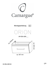Camargue ORION AM-ORU-609-Serie Montageanleitung