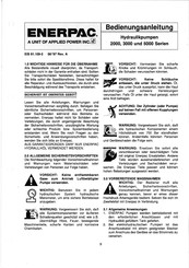 Enerpac 5000 Serie Bedienungsanleitung