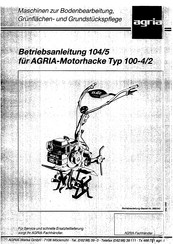 Agria 100-4/2 Betriebsanleitung