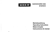 Uher VARIOCORD 263 STEREO Betriebsanleitung