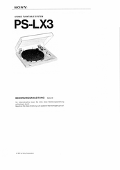 Sony PS-LX3 Bedienungsanleitung