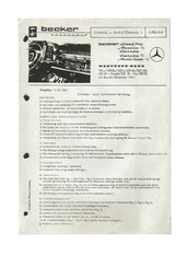 Becker Grand Prix Einbauanleitung