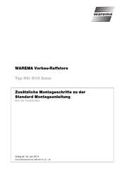 WAREMA R10 Solar Montageanleitung