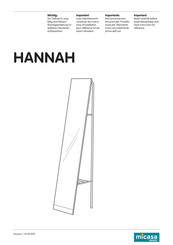 Micasa HANNAH Montageanleitung