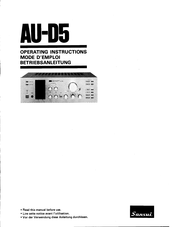 Sansui AU-D5 Betriebsanleitung