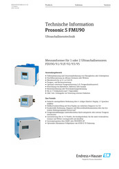 Endress+Hauser Prosonic S FMU90 Technische Information