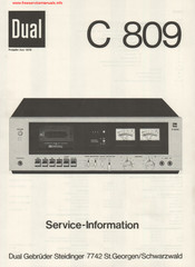 Dual C 809 Serviceinformation