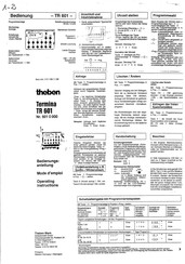 Theben Termina TR 601 Bedienungsanleitung