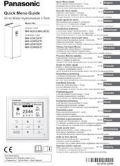 Panasonic WH-UD07JE5 Schnellmenü-Anleitung