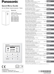 Panasonic WH-UD07JE5 Schnellmenü-Anleitung