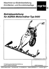 Agria 5400 Betriebsanleitung