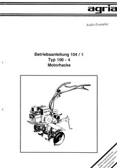 Agria 100-4 Betriebsanleitung