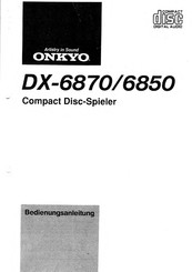 Onkyo DX-6870 Bedienungsanleitung