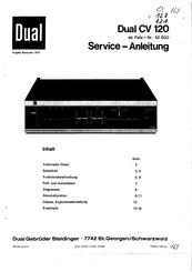 Dual CV 120 Serviceanleitung