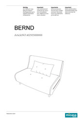 Micasa BERND 402935000000 Montageanleitung