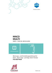 maco MULTI Anschluss- Und Einstellanleitung