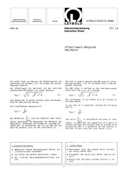 Leybold 727 10 Gebrauchsanweisung
