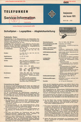 Telefunken bajazzo de luxe 101 Serviceinformation