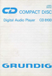 Grundig CD 8100 Bedienungsanleitung