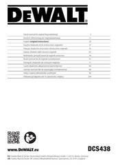 DeWalt DCS438 Originalanweisung