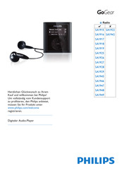 Philips GoGear SA1925 Bedienungsanleitung