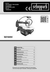 Scheppach SD1600V Originalbetriebsanleitung
