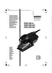 Bosch PSS 200 A Bedienungsanleitung