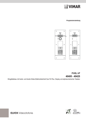 Vimar ELVOX PIXEL UP 40405 Programmieranleitung