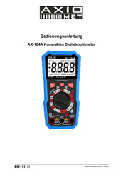 Axio Met AX-104A Bedienungsanleitung