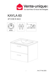 Vente Unique KAYLA 60 Montageanleitung