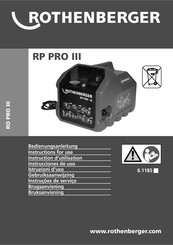 Rothenberger RP PRO III Bedienungsanleitung