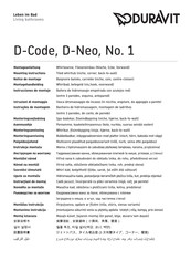 Duravit D-Code 760100 Montageanleitung