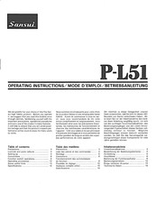 Sansui P-L51 Betriebsanleitung