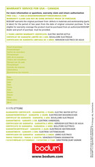 Bodum ettore 11175 Gebrauchsanweisung