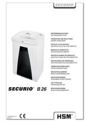 HSM Securio B 26 Bedienungsanleitung
