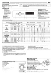 Whirlpool FFS 7468 WE DE Kurzanleitung