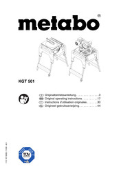 Metabo KGT 501 Originalbetriebsanleitung