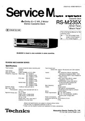 Technics RS-M235X Servicehandbuch