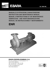 Ebara ENR Betriebs- Und Wartungshandbuch