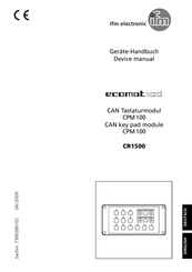 Ifm ECOMAT 100 CR1500 Gerätehandbuch