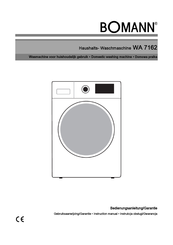 Bomann WA 7162 Bedienungsanleitung, Garantie