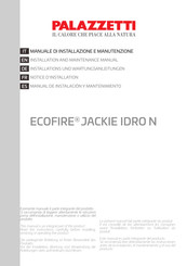 Palazzetti ECOFIRE JACKIE IDRO N Montage- Und Wartungshandbuch