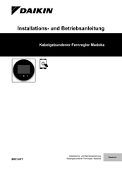 Daikin Madoka BRC1HF7 Installations- Und Betriebsanleitung