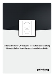 Privileg PCTAC 3040 NE Gesundheits- Und Sicherheitshinweise, Gebrauch Und Pflege Sowie Installationsanleitung