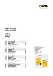 REMS Secco 80 Betriebsanleitung