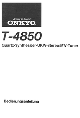 Onkyo T-4850 Bedienungsanleitung