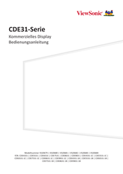Viewsonic CDE31-Serie Bedienungsanleitung