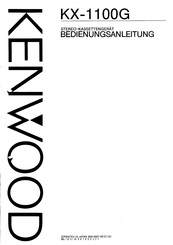 Kenwood KX-1100G Bedienungsanleitung